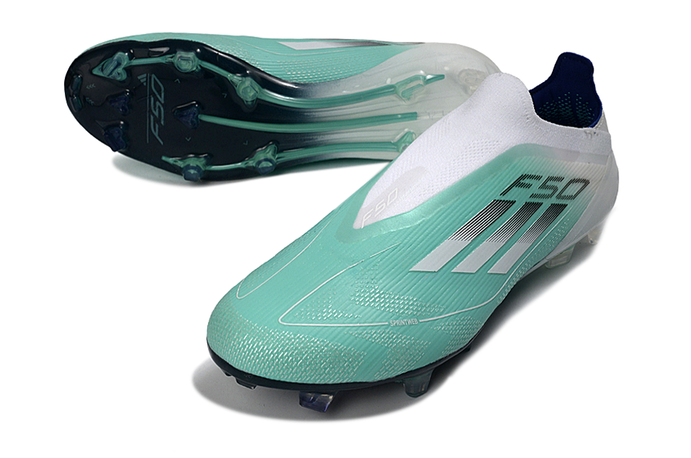 Adidas F50 FG — Turquesa y Blanco