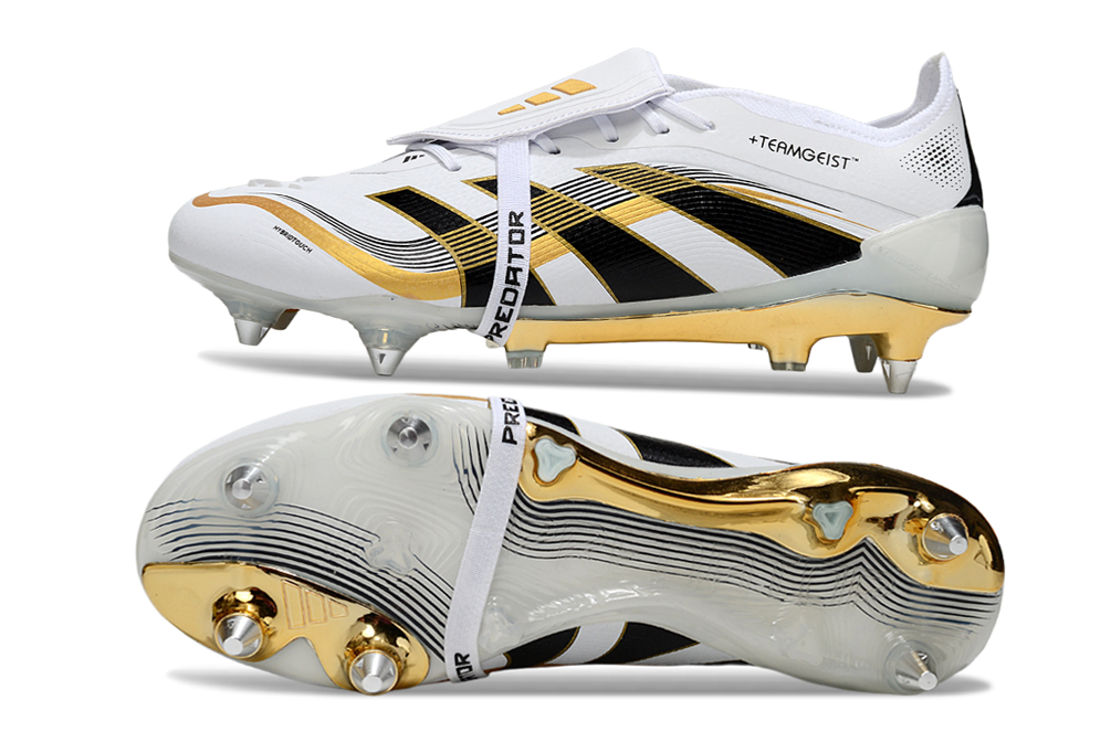 Adidas Predator SG — Blanco y Dorado