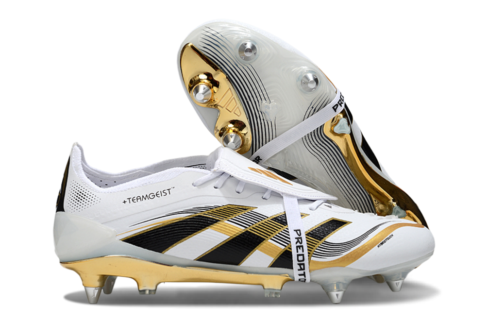 Adidas Predator SG — Blanco y Dorado