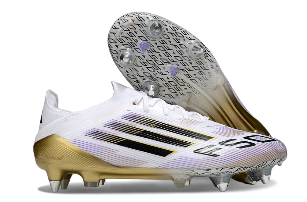 Adidas F50 SG — Blanco y Dorado - Imagen 4